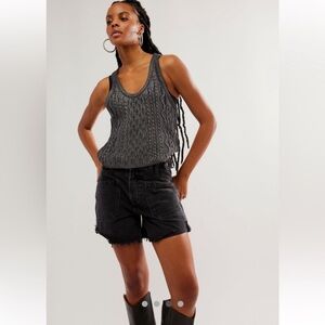 Free People High Tide Foil Print Tank-black Pearl Combo Size Small NWOT